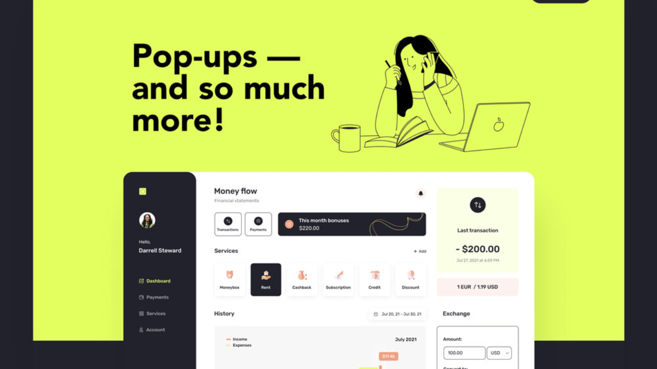 Back-end popups and Graphic Design